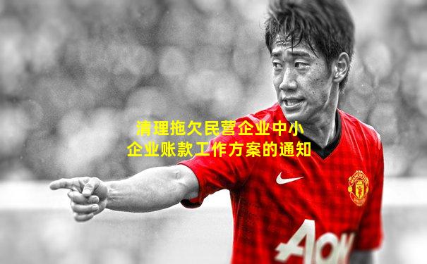 清理拖欠民营企业中小企业账款工作方案的通知